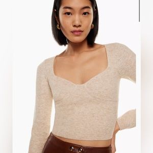 Like new worn once Wilfred bustier sweater in light oatmeal